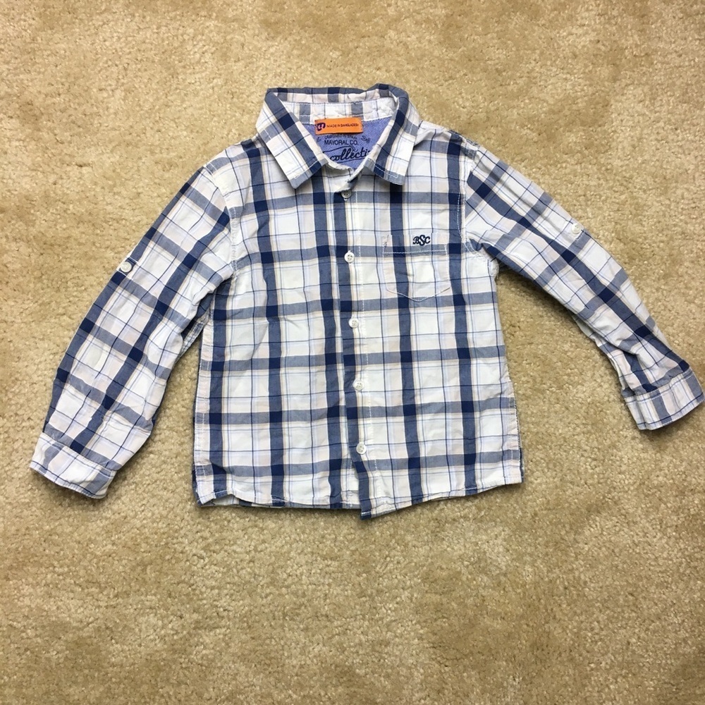 Mayoral Boys 18 Month Long Sleeve Button Down Top